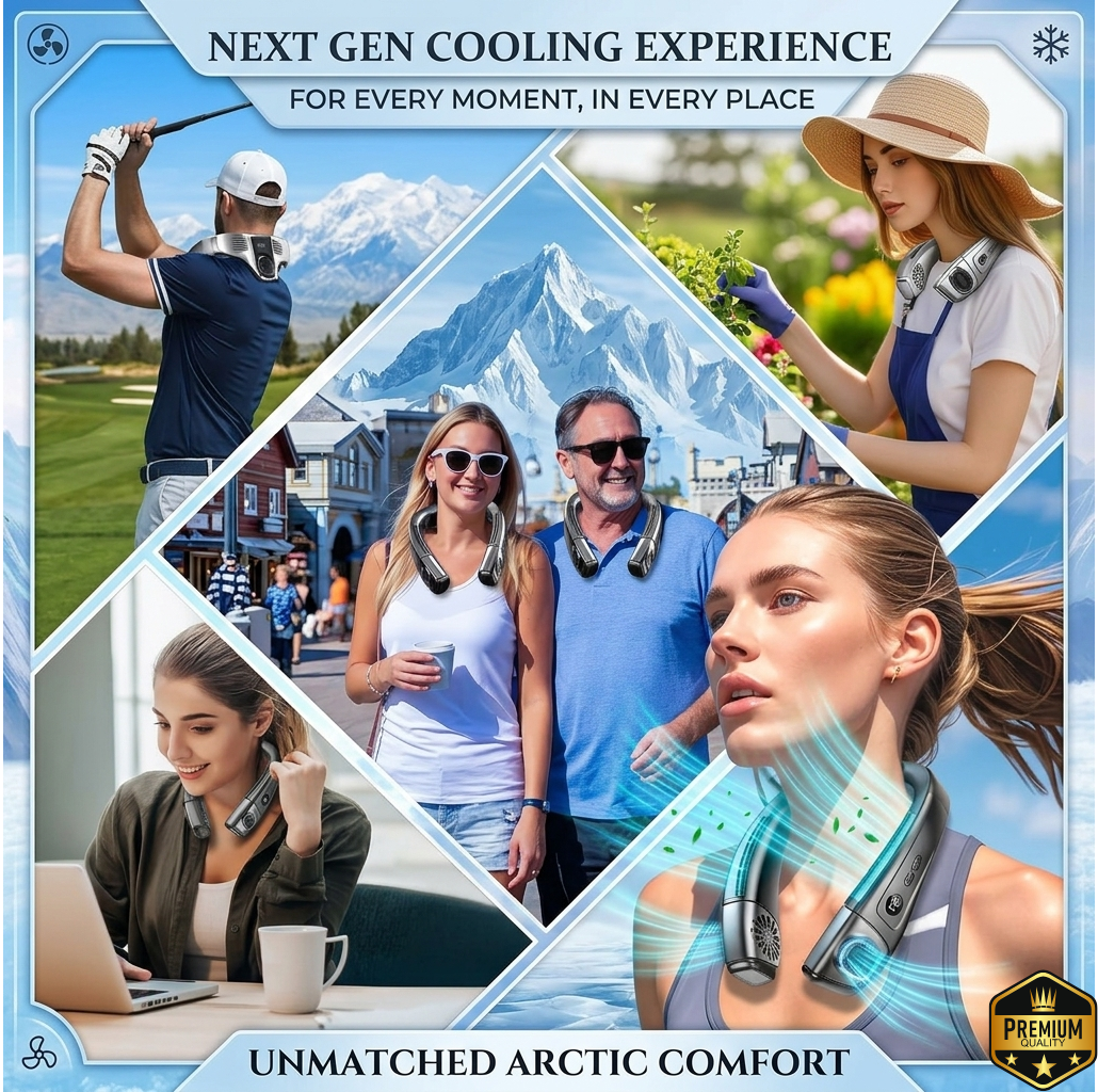 Neck Fan with Large Cooling Plate – 6000mAh Battery