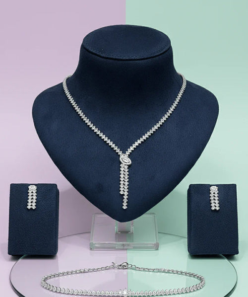 Crystal Drop Jewelry Set
